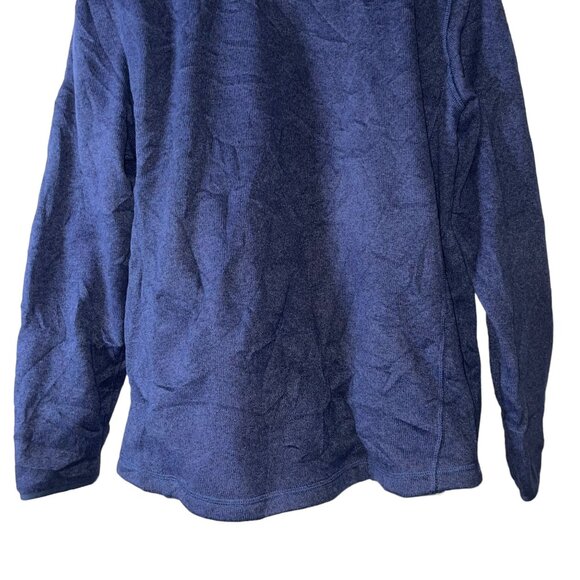 LL Bean Ribbed Cardigan Sweater Mens XL Big Tall Blue Pockets Logo Fleece Lined - Picture 8 of 9